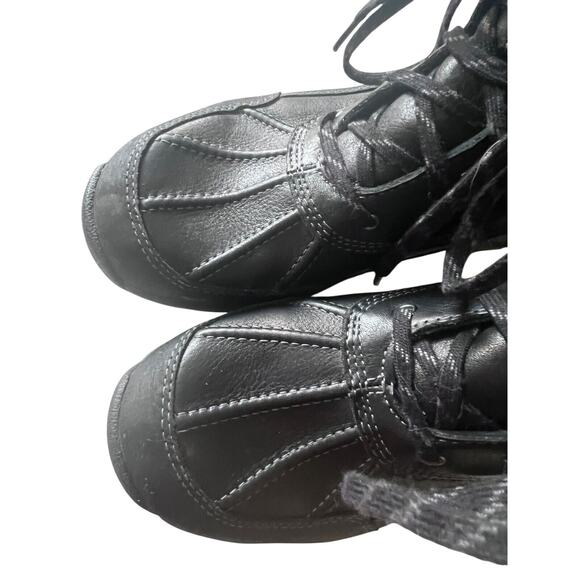 Clarks Mazlyn Arctic Duck Snow Boots Black Leather Insulated Faux Fur Size 7.5 M - Picture 8 of 12